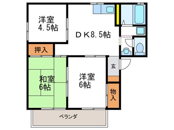 セジュール87の物件間取画像